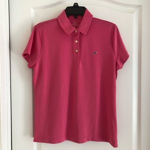 🌺 Pink Vineyard Vines Short Sleeve Polo Shirt
